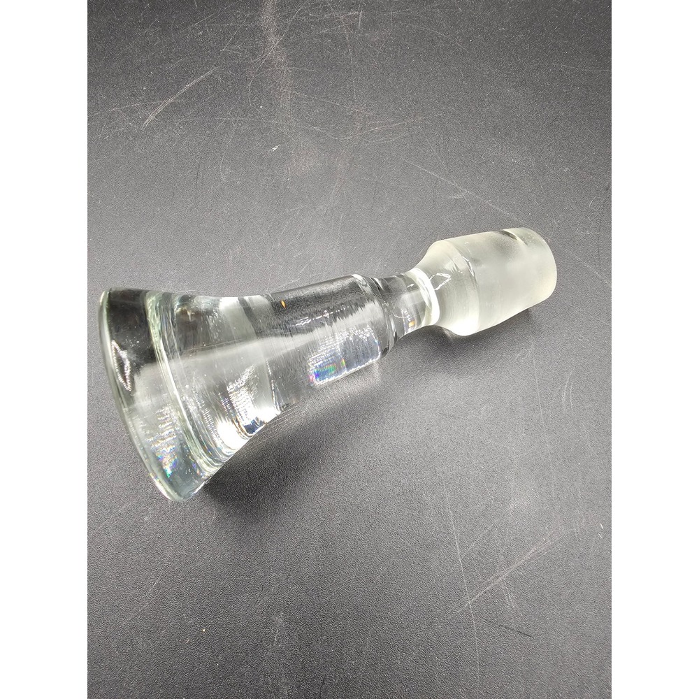 Clear Glass Decanter Stopper Replacement Frosted Tapered Ground Base 4.75in